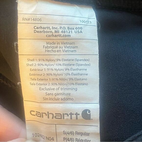 Carhartt Black Fitted Utility Knit Pants Size Small - Picture 5 of 15